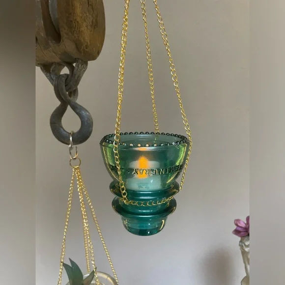 Vintage Upcycled Glass Insulator - Picture 7 of 7